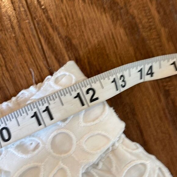 J.Crew White Eyelet wide leg tie waist pant 2 - Picture 5 of 8